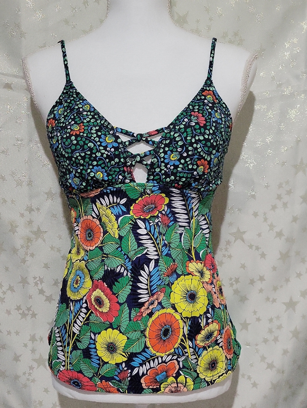 Loft Beach Women's M Tropical Floral Tankini